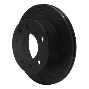 Dodge Sprinter 3500 Brake Rotor (1) - Front Left - R1 Concepts - Drilled & Slotted - Black - `02-`06